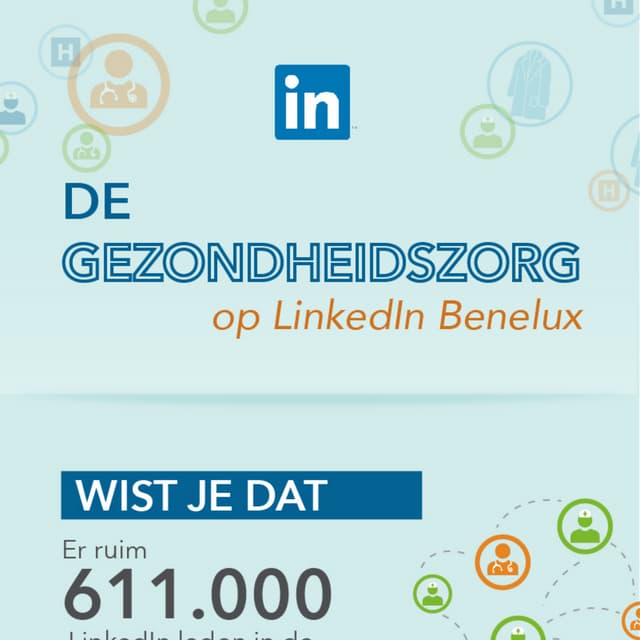 De gezondheidszorg op LinkedIn Benelux - infographic