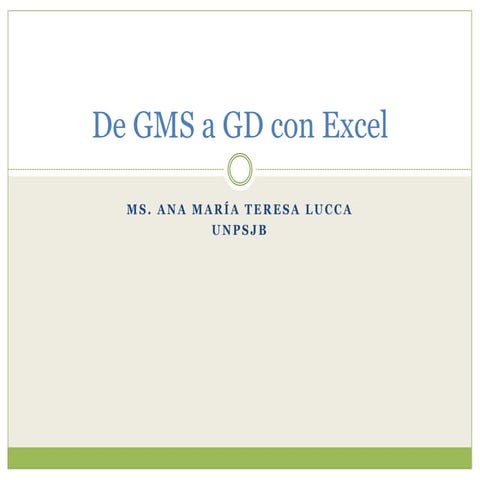 De+gms+a+gd+con+excel | PDF