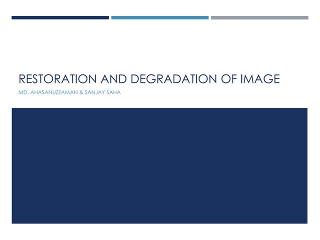 Image Degradation & Resoration