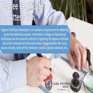 Degree Certificate Attestation