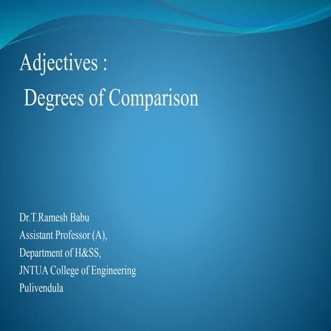 Degrees of comparision