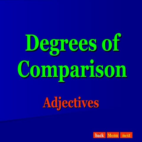 Degrees Of Comparison