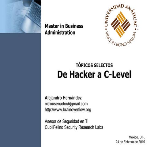De Hacker a C-Level