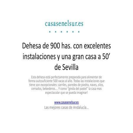 Dehesa de 900 has con una gran casa en la Sierra Norte de Sevilla