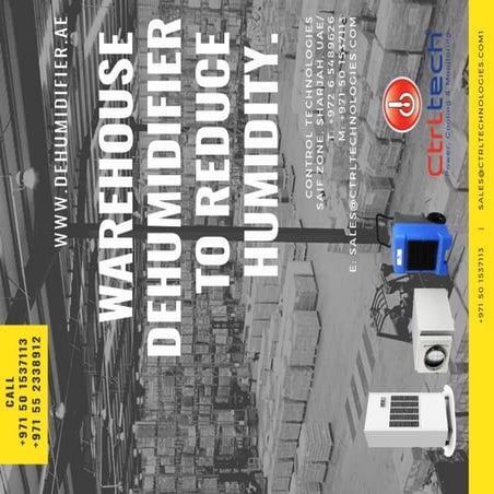 Dehumidifier for warehouse humidity control