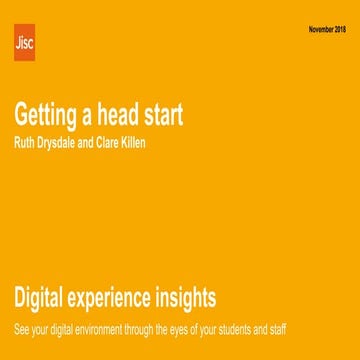 Digital experience insights - through the eyes of students and staff