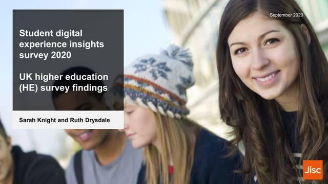 Student digital experience insights survey 2020: UK higher education (HE) sur...