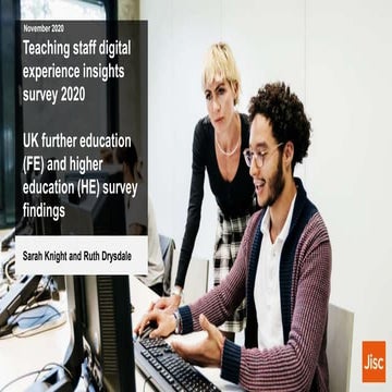 Findings from the 2020 digital experience insights teaching staff surveys for...
