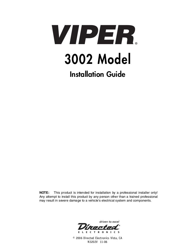Dei Viper 3002 Install Eng