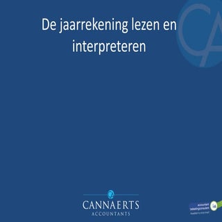 De jaarrekening lezen en interpreteren