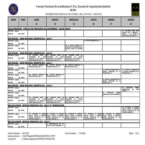 Del 23 al 28 de julio de 2012 b