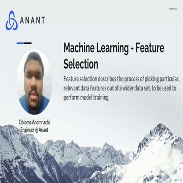 Data Engineer’s Lunch #67: Machine Learning - Feature Selection | PPTX ...
