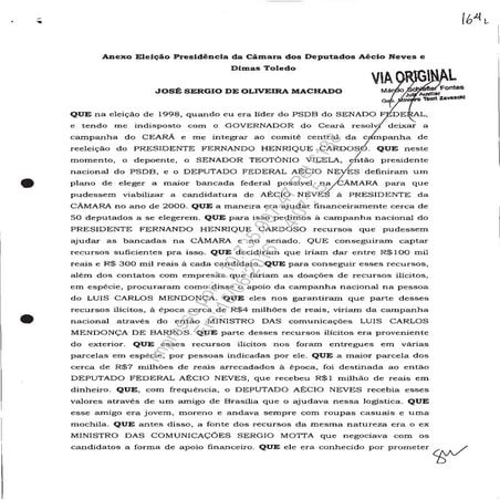 A delação de Machado que cita Aécio Neves