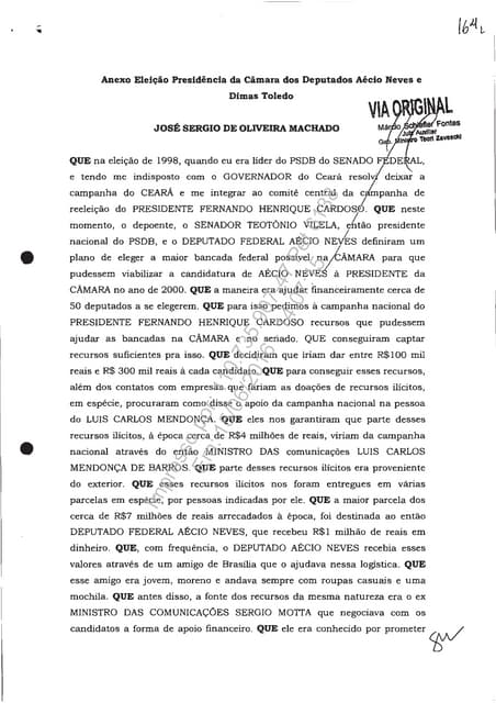 A delação de Machado que cita Aécio Neves