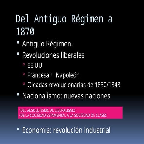 Del Antiguo Régimen a 1870.ppttttttttttttt