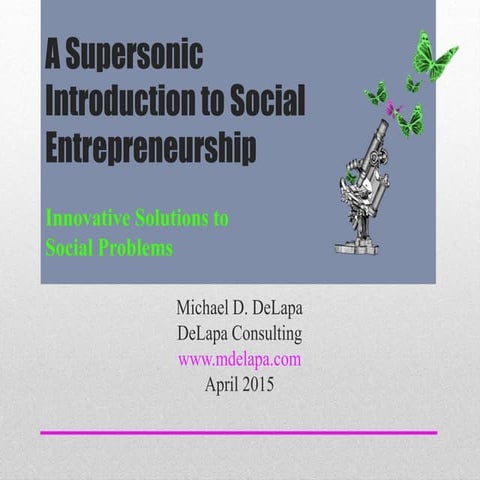 Supersonic Introduction to Social Entrepreneurship