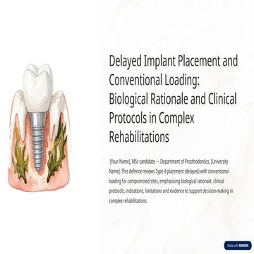 Delayed Implant Placement and Conventional Loading: Biological ...