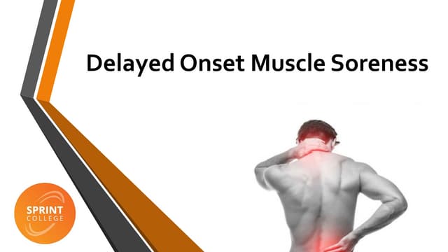 A closer look at Delayed Onset Muscle Soreness Prevention For Athletes