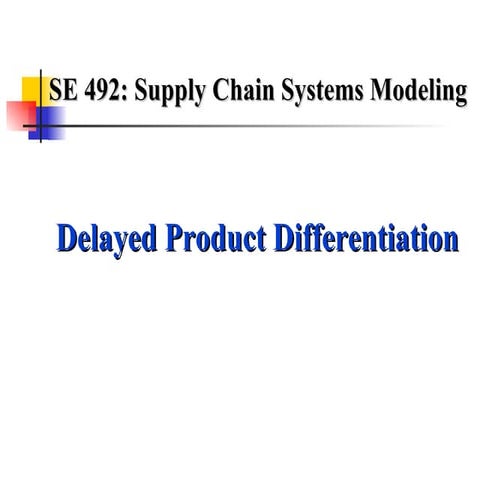 Delayed Product Differentiation