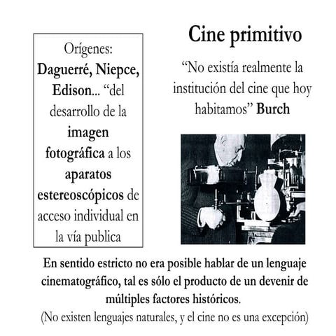 Del Cine Primitivo al Cine Contemporáneo