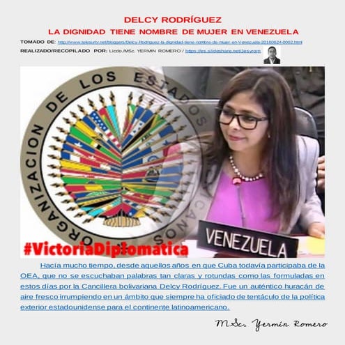 Delcy rodríguez en la oea 2016 pdf