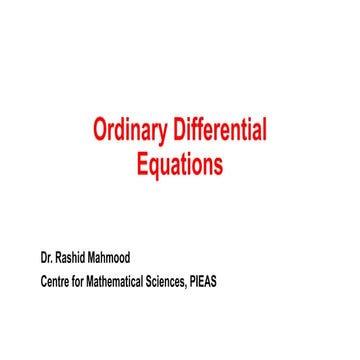 Differential equation topics explanied very good | PPTX