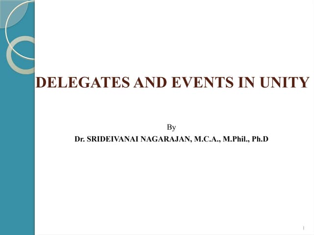 delegates in unity advantages of unity and bolt