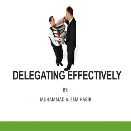 Delegating Fffectively