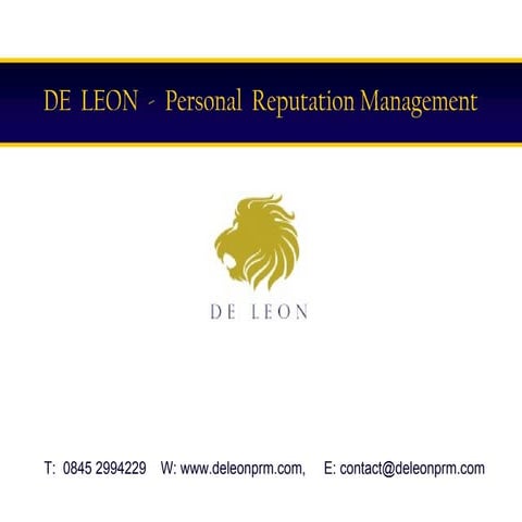 De Leon Personal Reputation Management by Philip Westerman