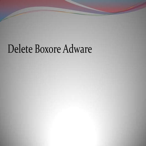 Delete boxore adware