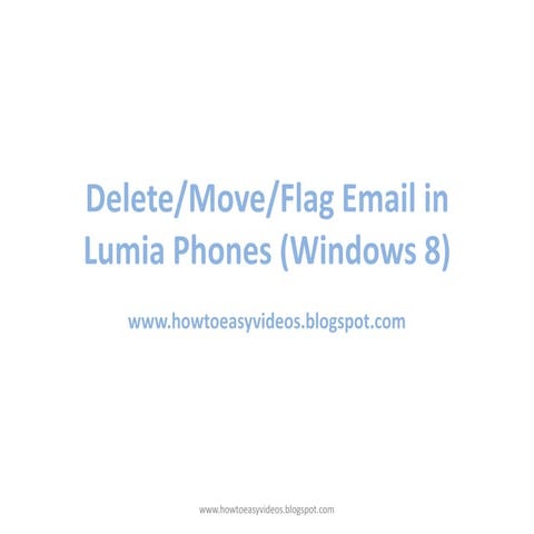 How to delete email in lumia 625, lumia 520, lumia 720, lumia 920, lumia 925,...