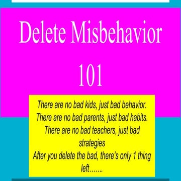Deleting behavior-101