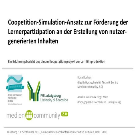 Coopetition-Simulation-Ansatz zur Lernfilmproduktion