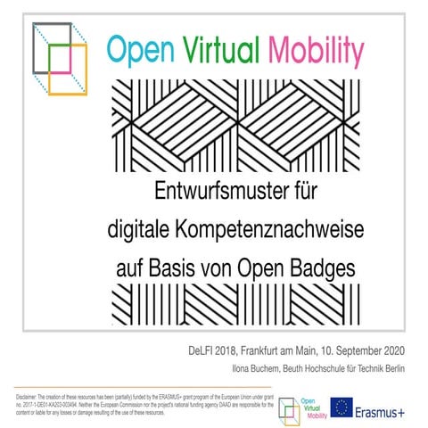 Open Badges in Open Virtual Mobility Projekt, DeLFI2018 
