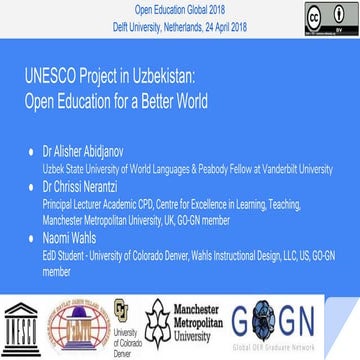 UNESCO Project in Uzbekistan: Open Education for a Better World