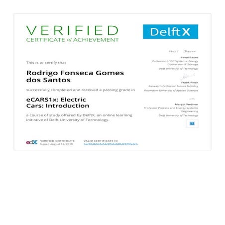 Electric Cars - Introduction Certificate | PDF