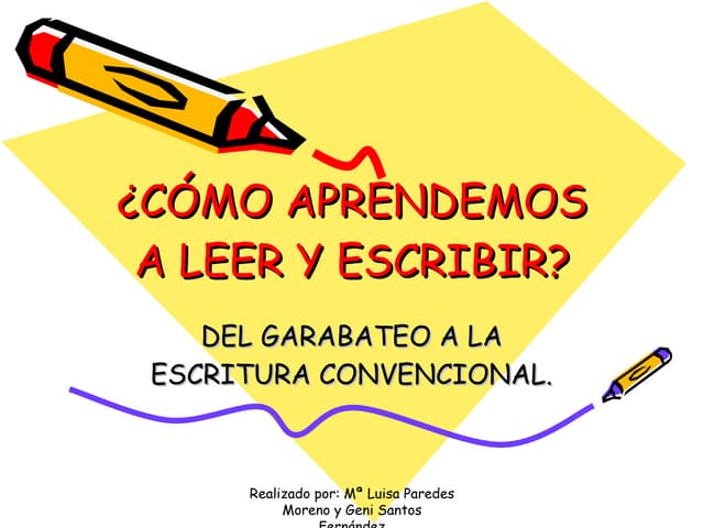 Del Garabateo A La Escritura Conven...