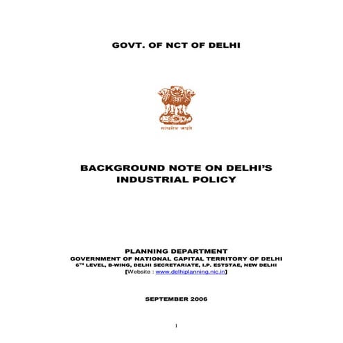 Delhi draft industrialpolicy