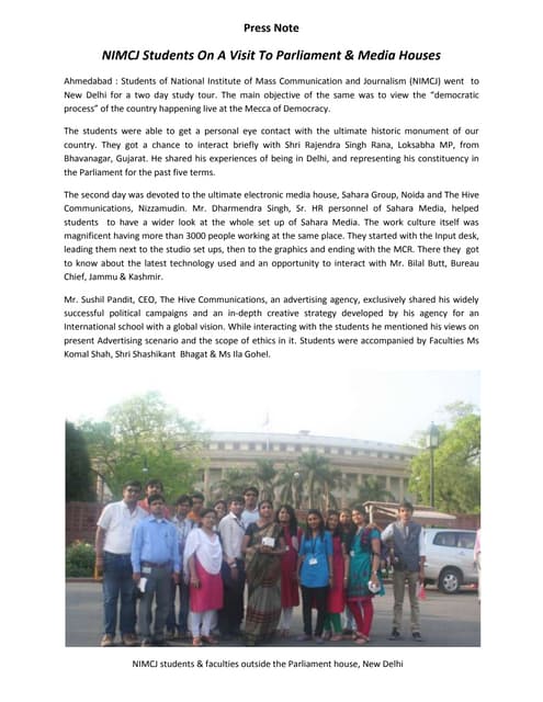 Delhi press note