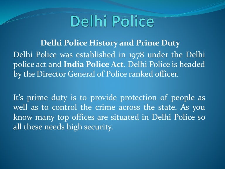 Delhi police Department History, News, Recruitment
