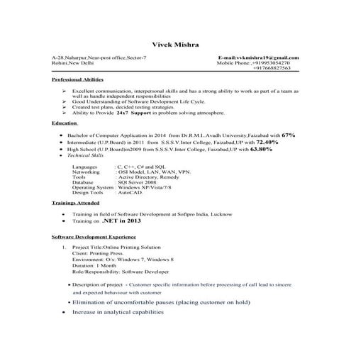 Resume of sikder mohammad faruk | PDF