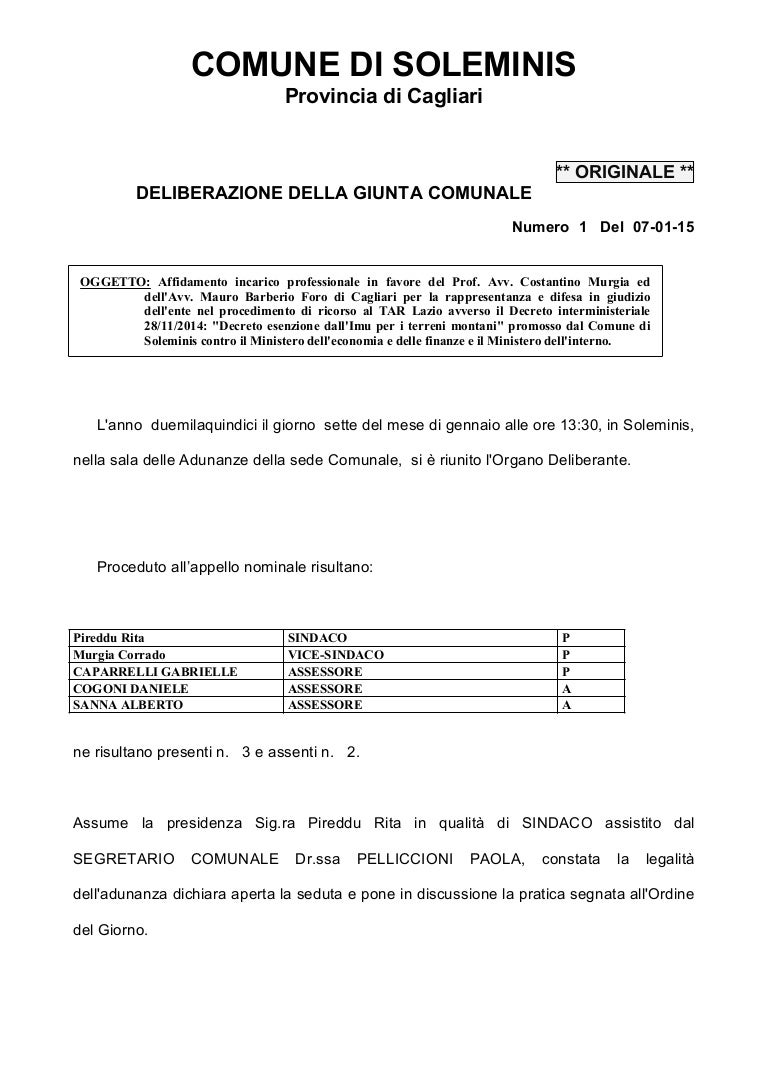 Delibera giunta n_1 ricorso imu