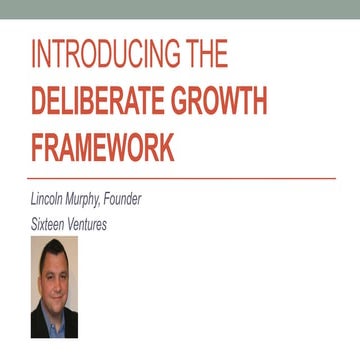Deliberate Growth Framework for Startups