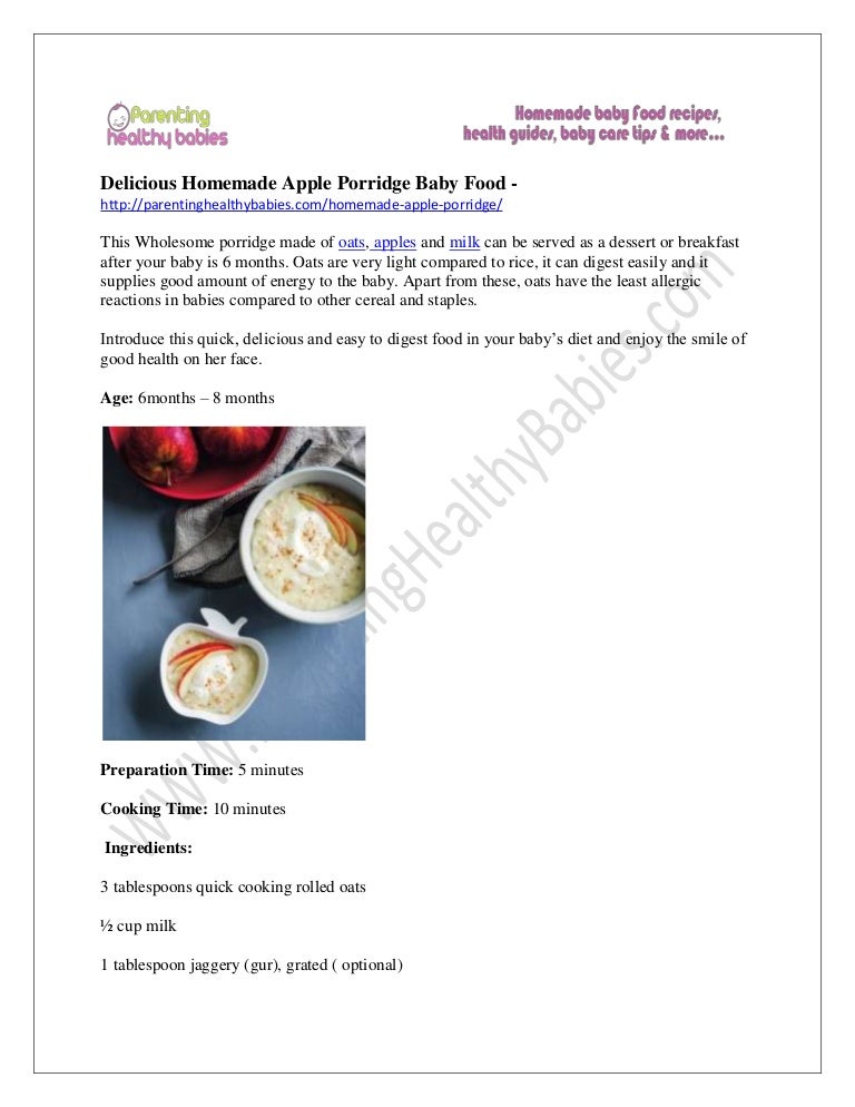 baby apple porridge
