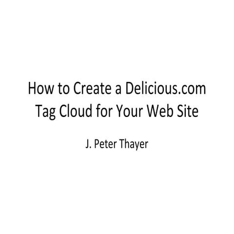 Delicious Tag Cloud Instructions