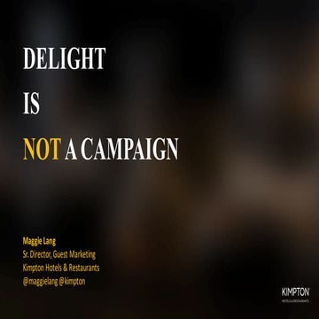 Delight 2016 | Delight is not a Campaign — Maggie Lang