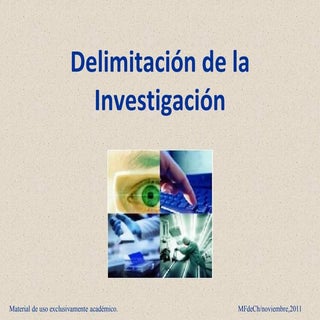 Delimitacion de la investigación
