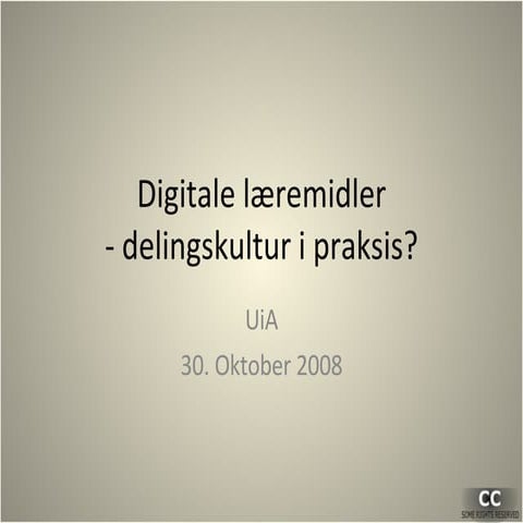 Digitale læremidler og delingskultur