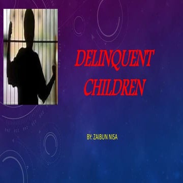 Delinquent children