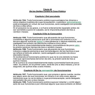 Delito contra la cosa publica